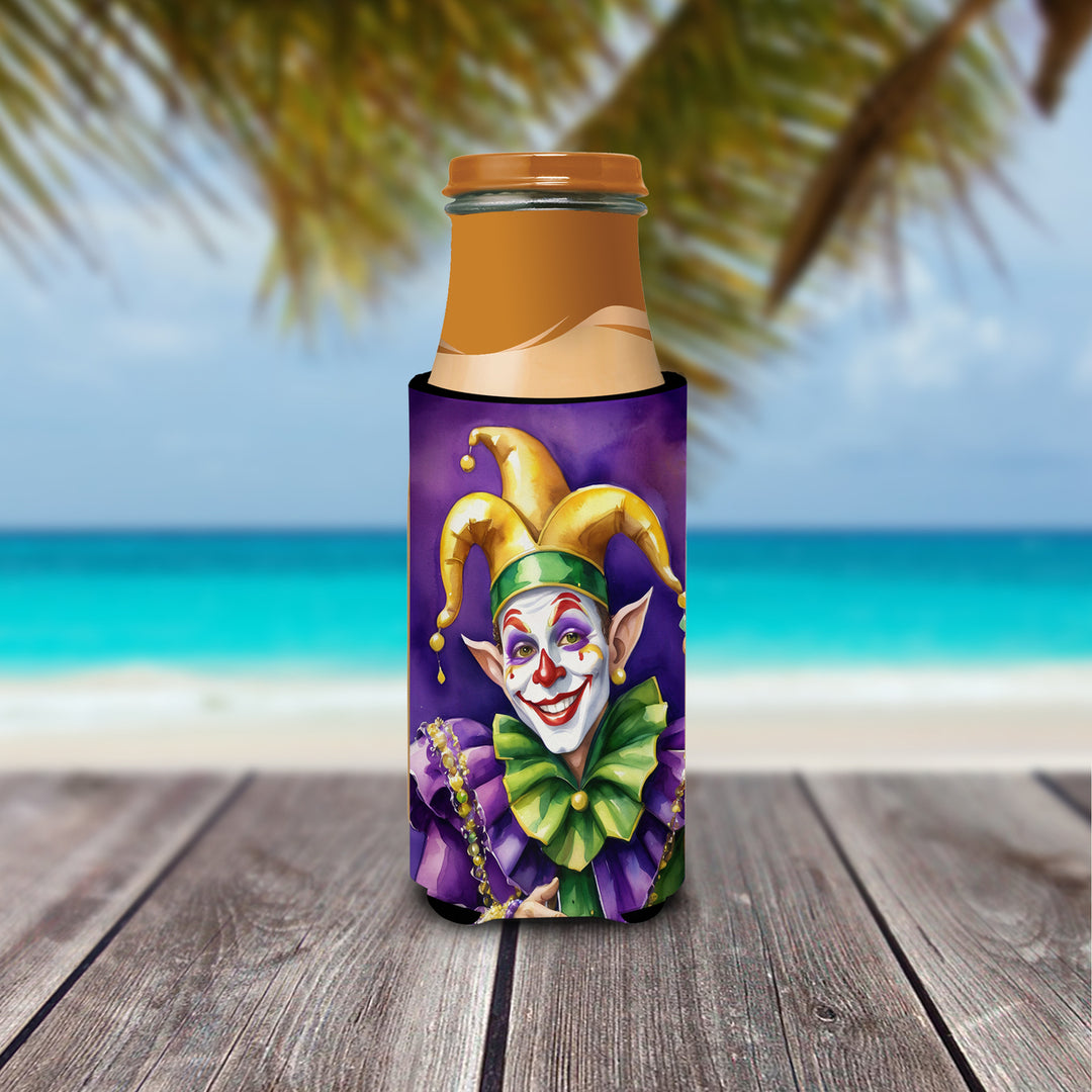 Jester Mardi Gras Hugger for Ultra Slim Cans Image 3