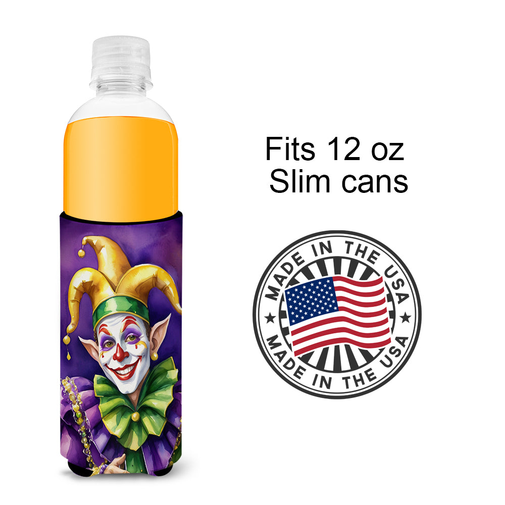 Jester Mardi Gras Hugger for Ultra Slim Cans Image 4