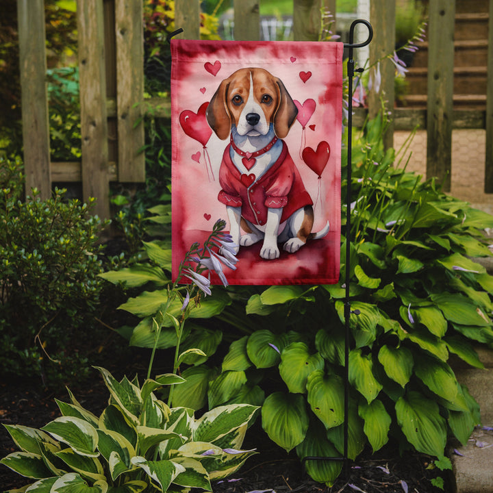 Beagle My Valentine Garden Flag Image 2