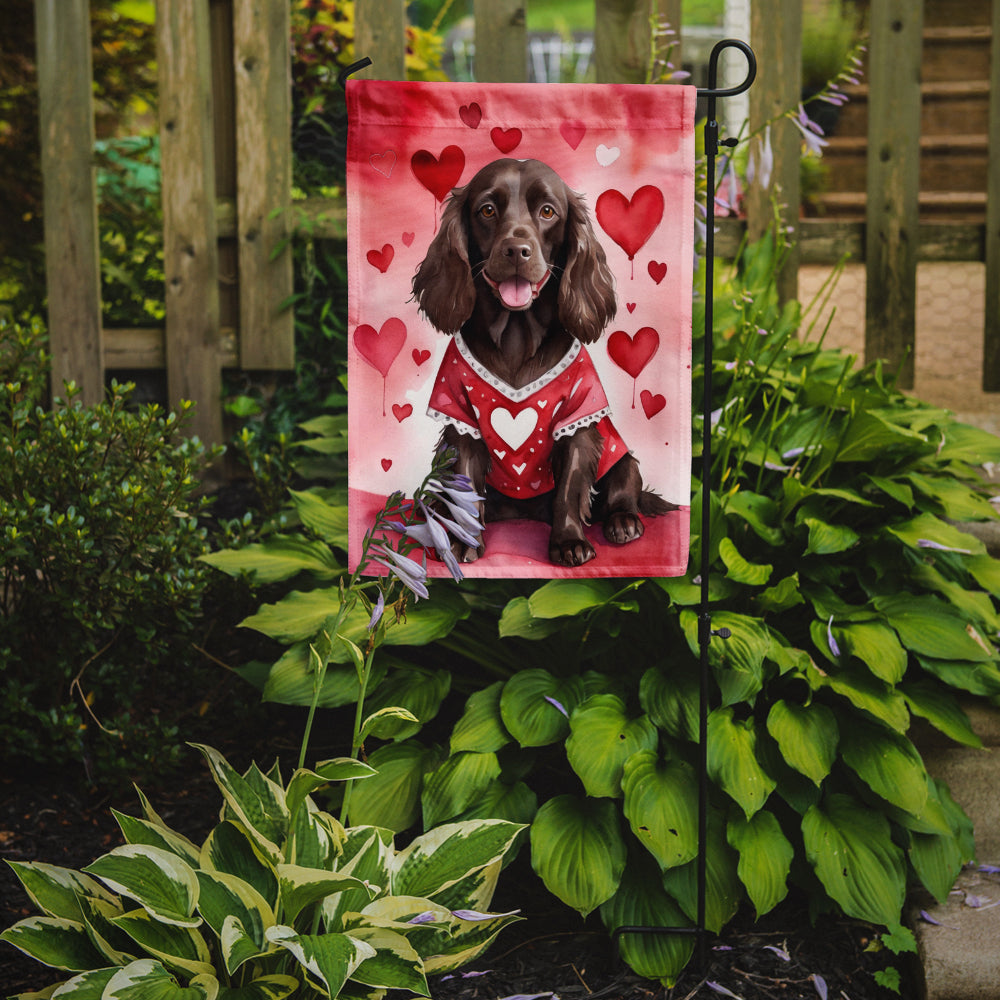 Boykin Spaniel My Valentine Garden Flag Image 2