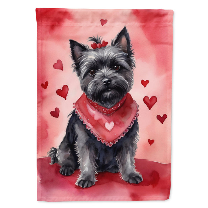 Cairn Terrier My Valentine Garden Flag Image 1