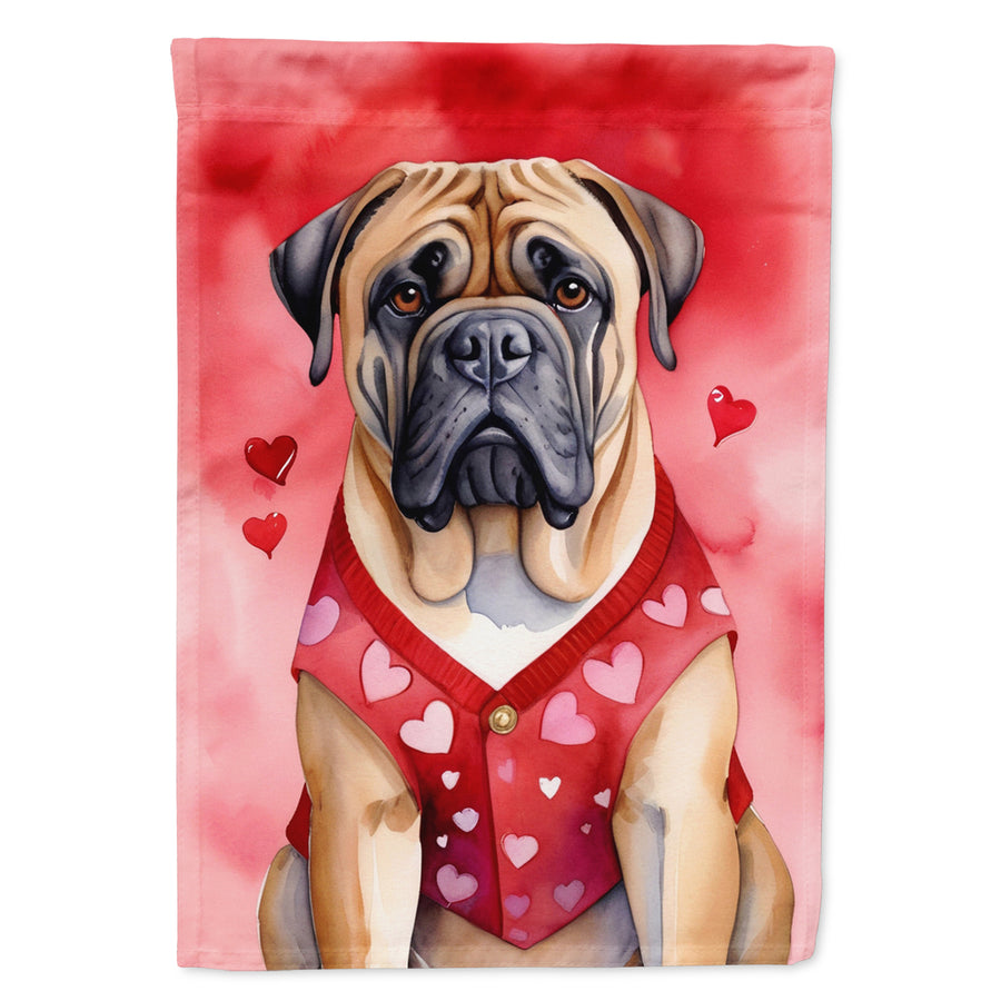 Bullmastiff My Valentine Garden Flag Image 1