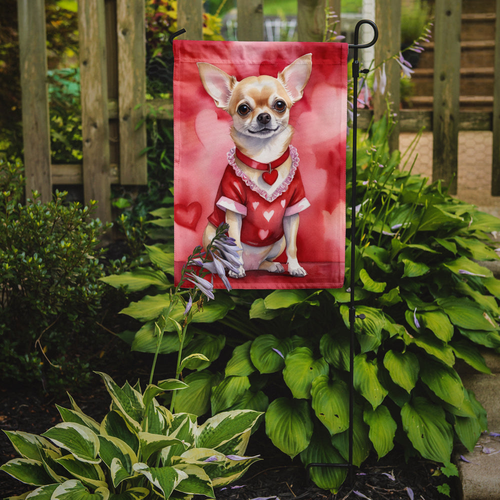 Chihuahua My Valentine Garden Flag Image 2