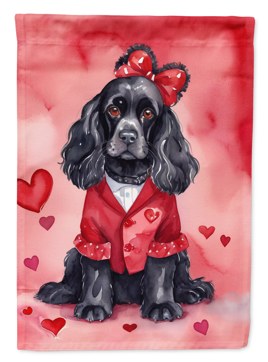 Cocker Spaniel My Valentine Garden Flag Image 1