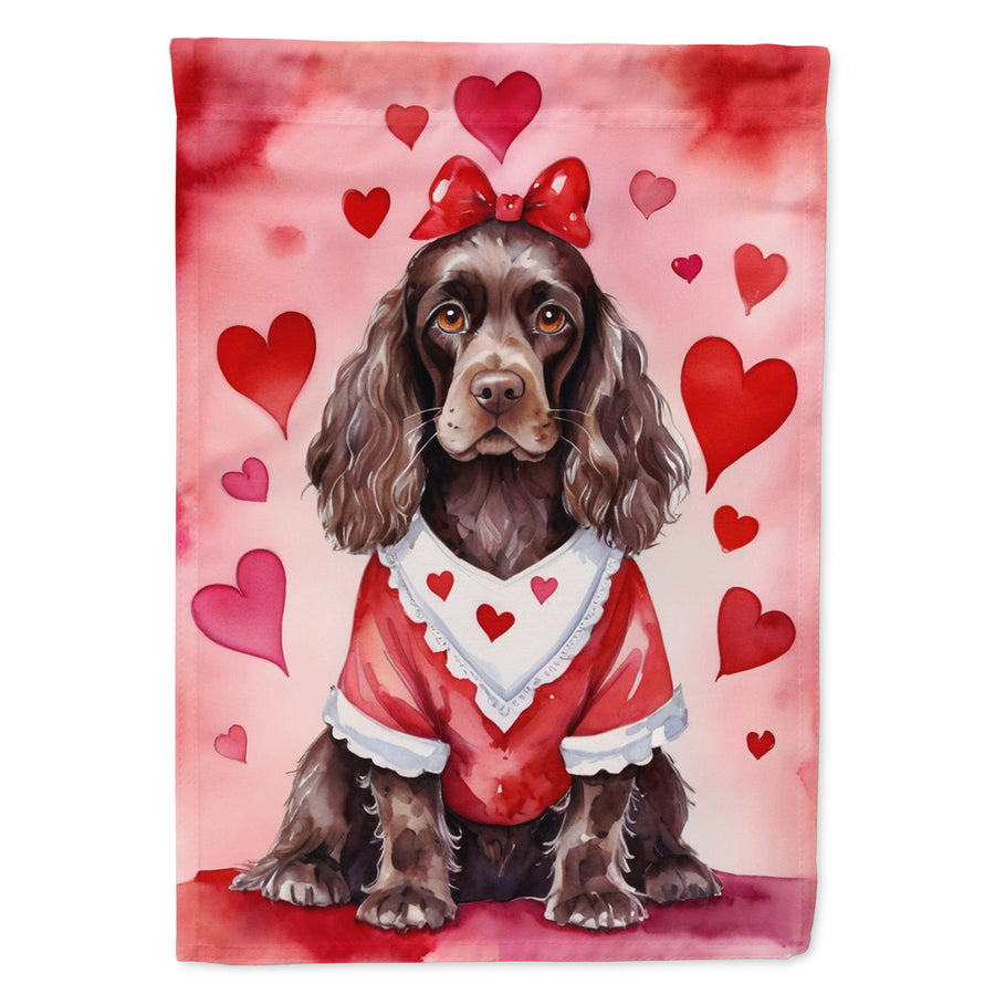 Cocker Spaniel My Valentine Garden Flag Image 1