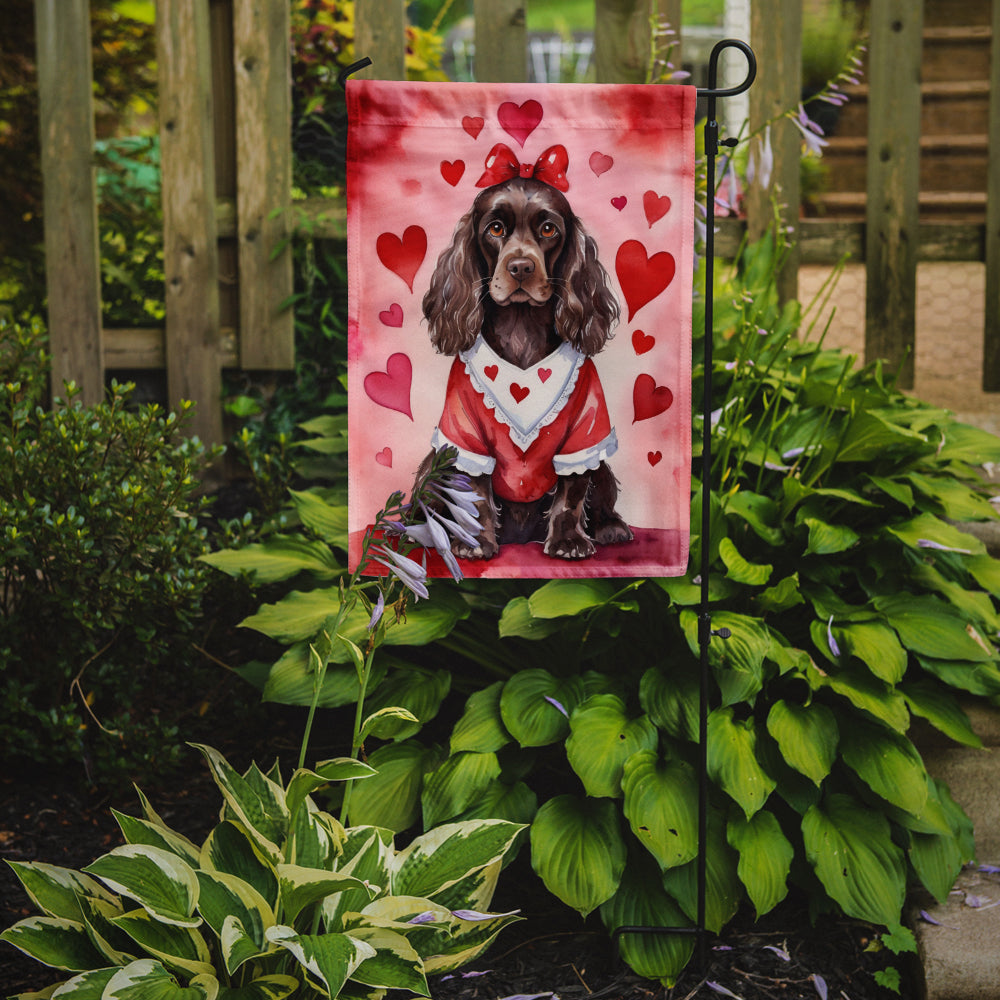 Cocker Spaniel My Valentine Garden Flag Image 2