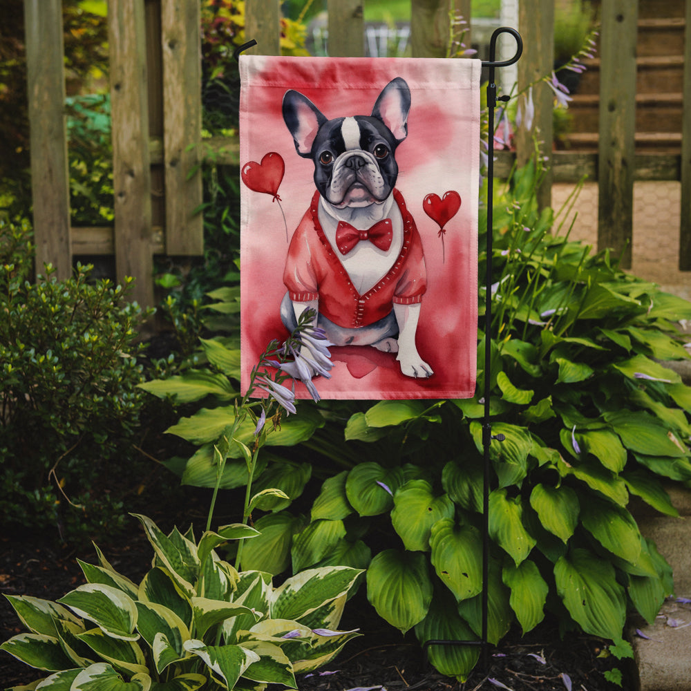 French Bulldog My Valentine Garden Flag Image 2