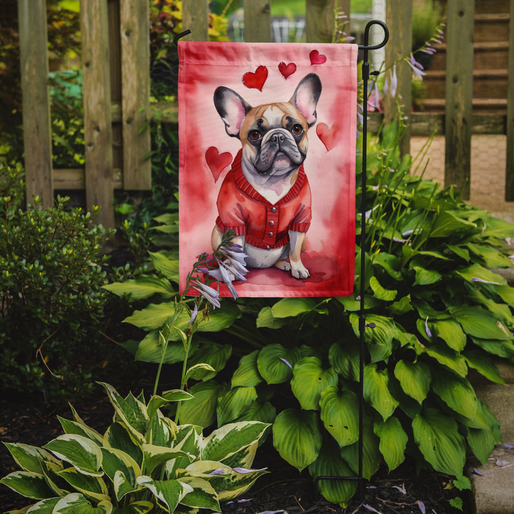 French Bulldog My Valentine Garden Flag Image 2