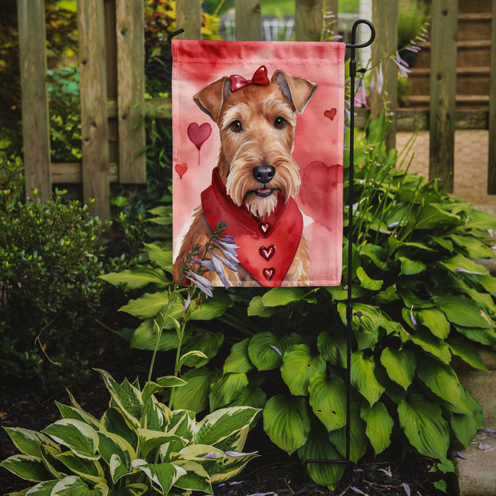 Irish Terrier My Valentine Garden Flag Image 2