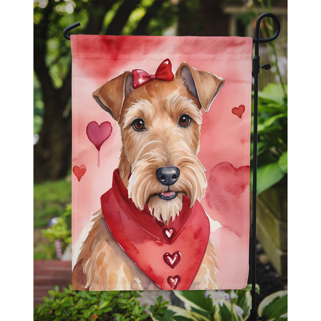 Irish Terrier My Valentine Garden Flag Image 3