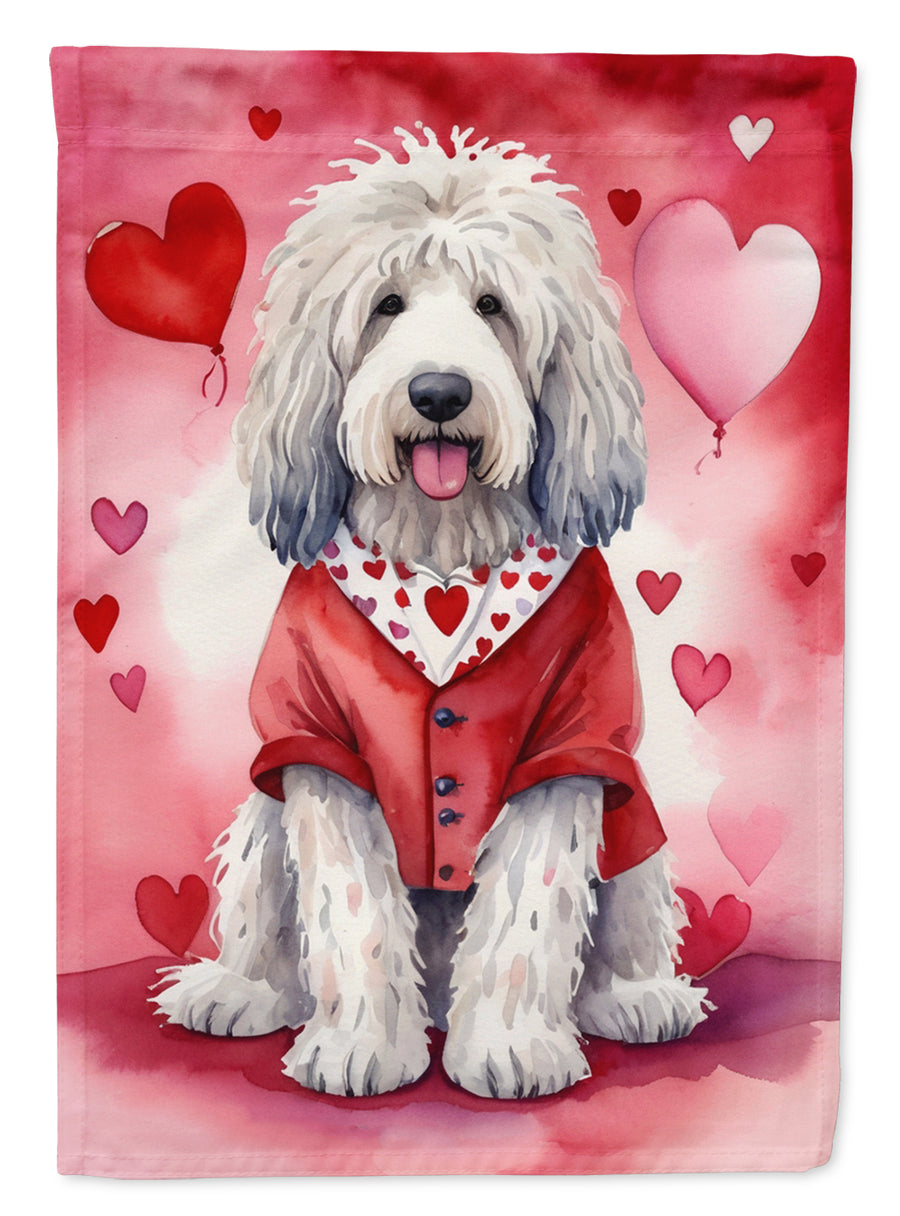 Komondor My Valentine Garden Flag Image 1