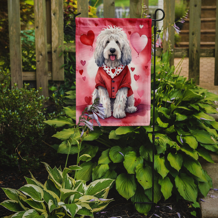 Komondor My Valentine Garden Flag Image 2