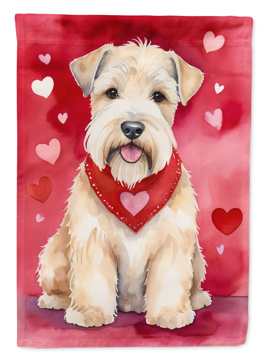 Wheaten Terrier My Valentine Garden Flag Image 1