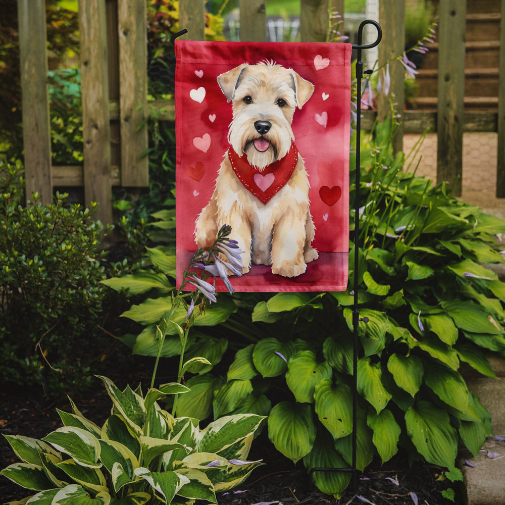 Wheaten Terrier My Valentine Garden Flag Image 2