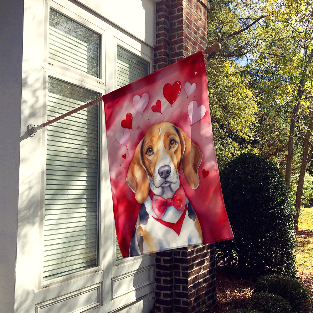 American Foxhound My Valentine House Flag Image 2
