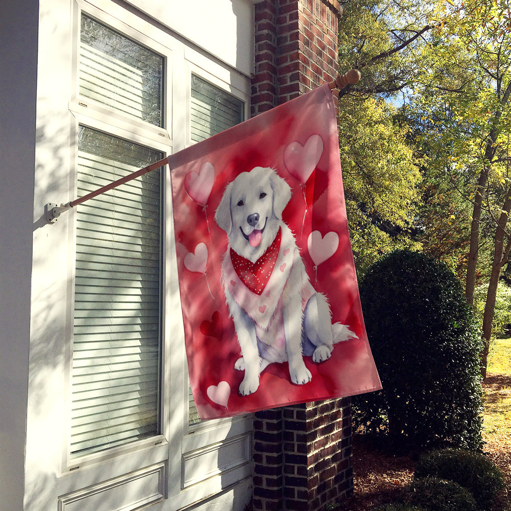 Kuvasz My Valentine House Flag Image 2