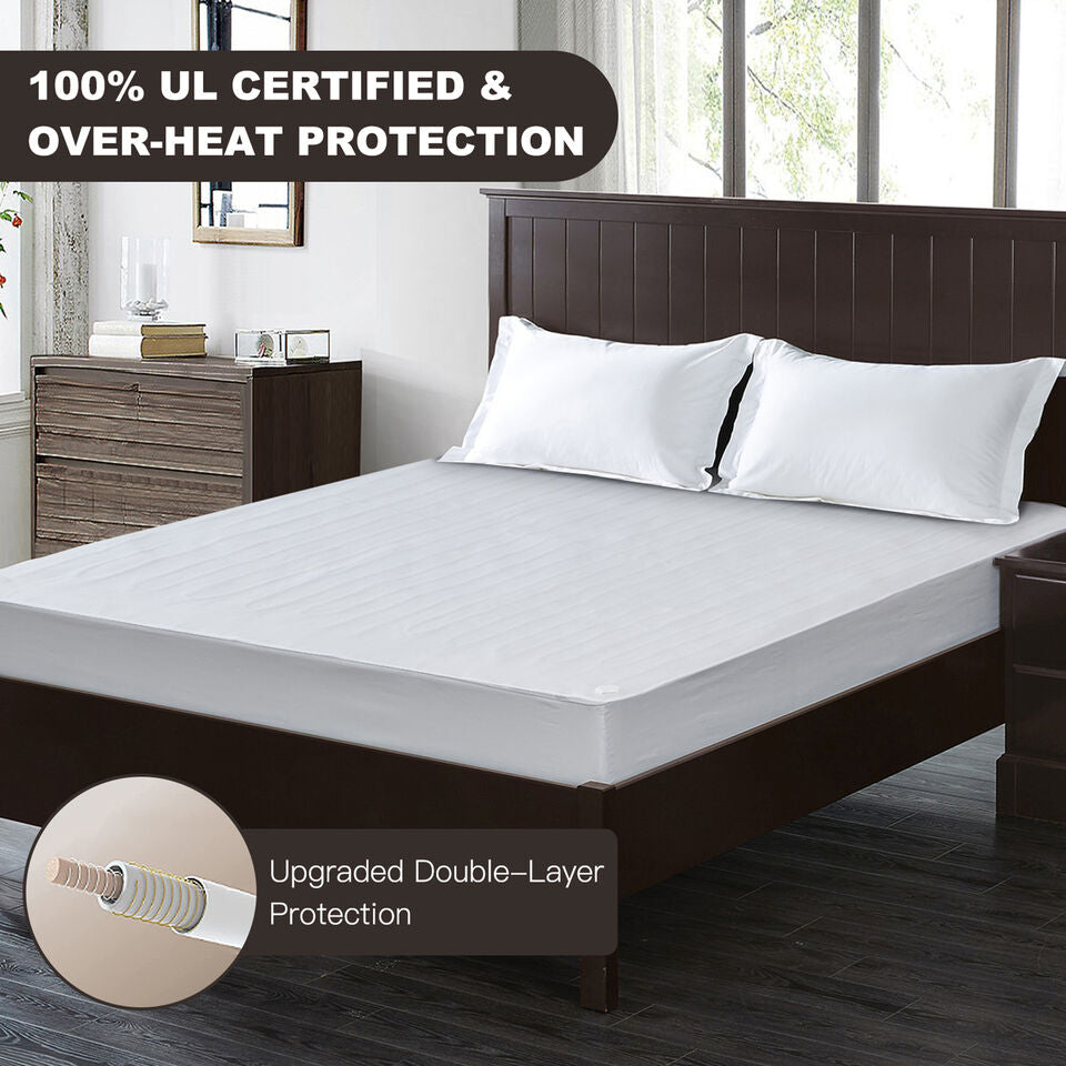 60"x80" Electric Heated Mattress Pad Queen Size w/ Overheat Protection Image 4