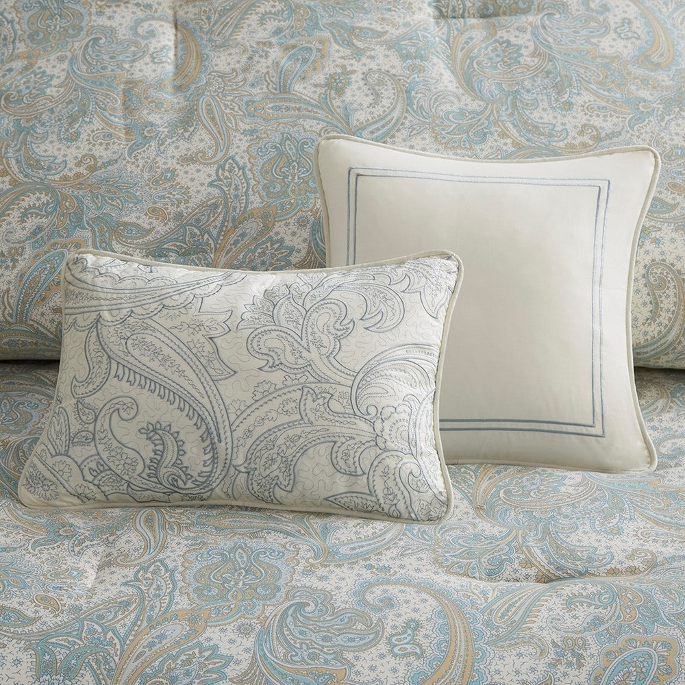 Gracie Mills Christi Cotton Oblong Decorative Pillow with Paisley Embroidery - GRACE-656 Image 2