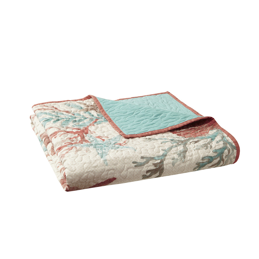 Gracie Mills Koreen Coastal Cotton Quilted Oversized Throw Blanket - GRACE-7669 Image 1