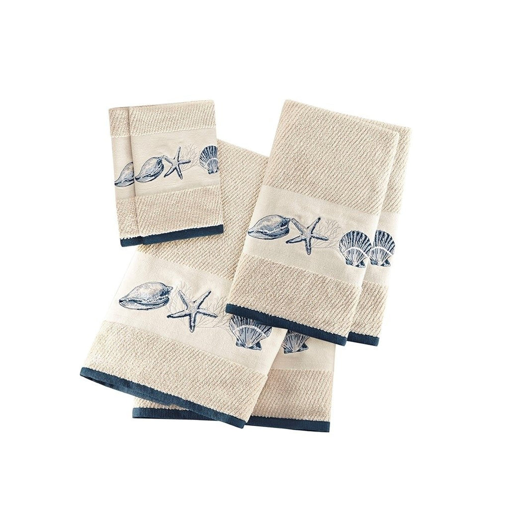 Gracie Mills Villanueva 6-Piece Coastal Breeze Embroidered Cotton Jacquard Towel Set - GRACE-9569 Image 2