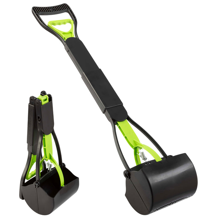 Pooper Scooper - Foldable Cat and Dog Poop Scoop with Ergonomic Handle - Enables One-Handed Use on Concrete, Grass, and Image 1