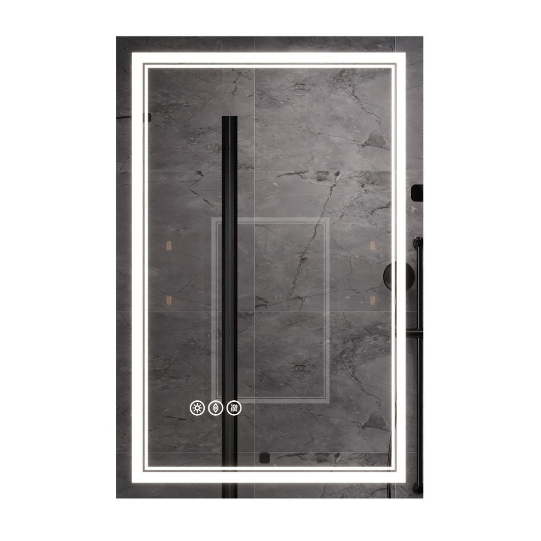 Linea 24" W x 36" H LED Heated Bathroom Mirror,Anti Fog,Dimmable,Front-Lighted and Backlit, Tempered Glass Image 11