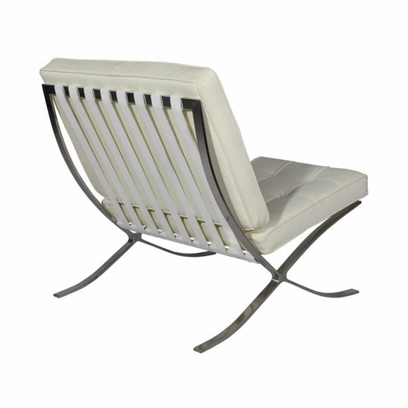 Pavilion Chair in Italian Leather White Image 2