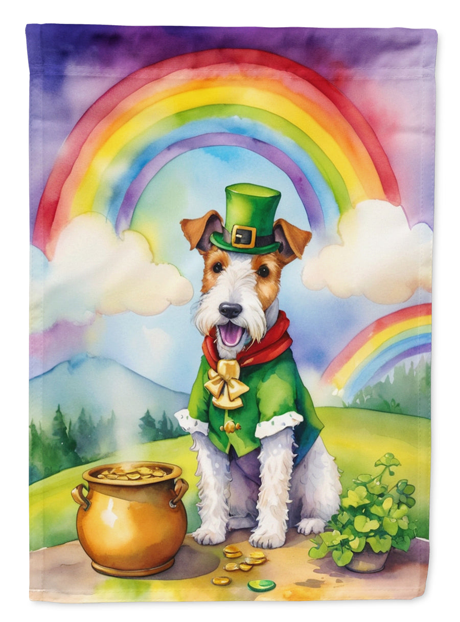 Fox Terrier St Patricks Day House Flag Image 1