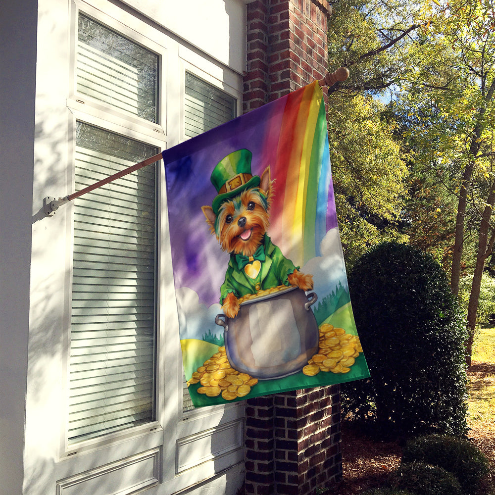 Silky Terrier St Patricks Day House Flag Image 2