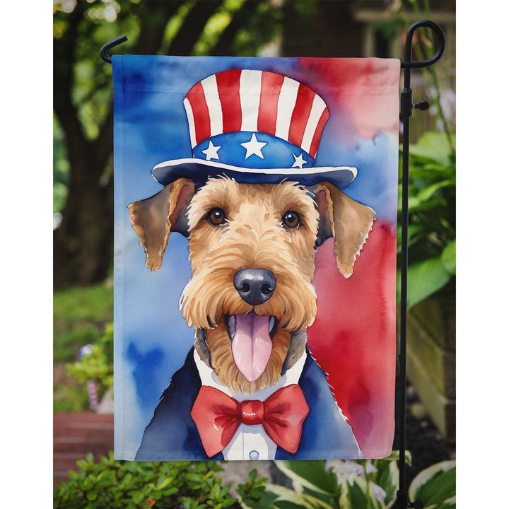 Airedale Terrier Patriotic American Garden Flag Image 3