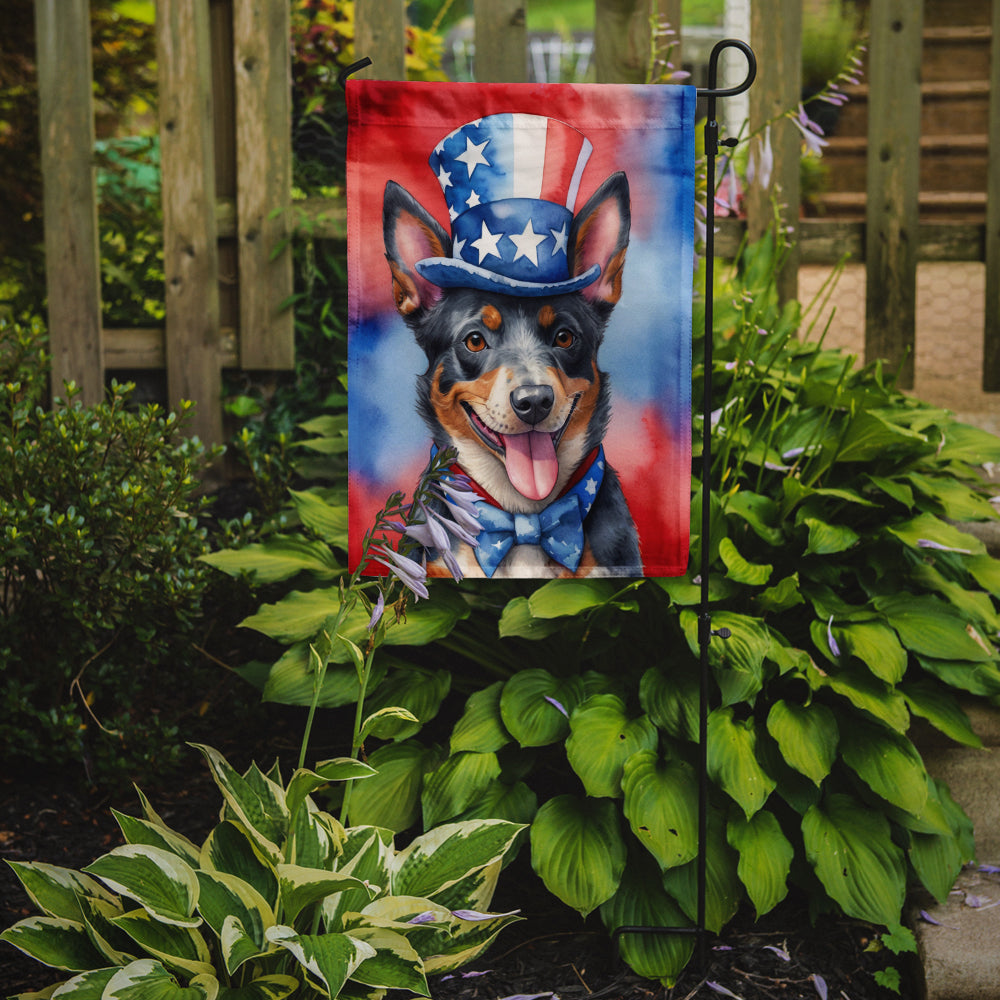 Australian Cattle Dog Patriotic American Garden Flag Image 2