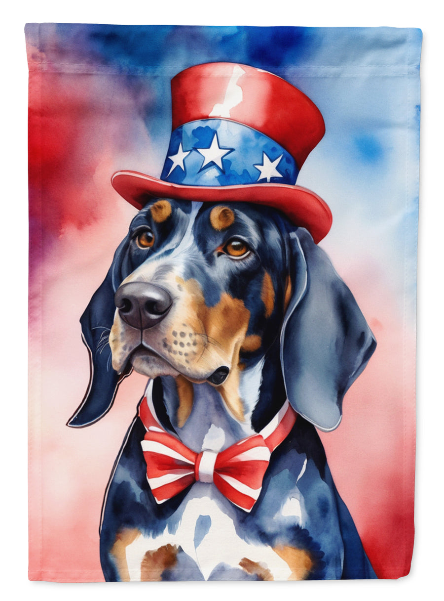 Bluetick Coonhound Patriotic American Garden Flag Image 1