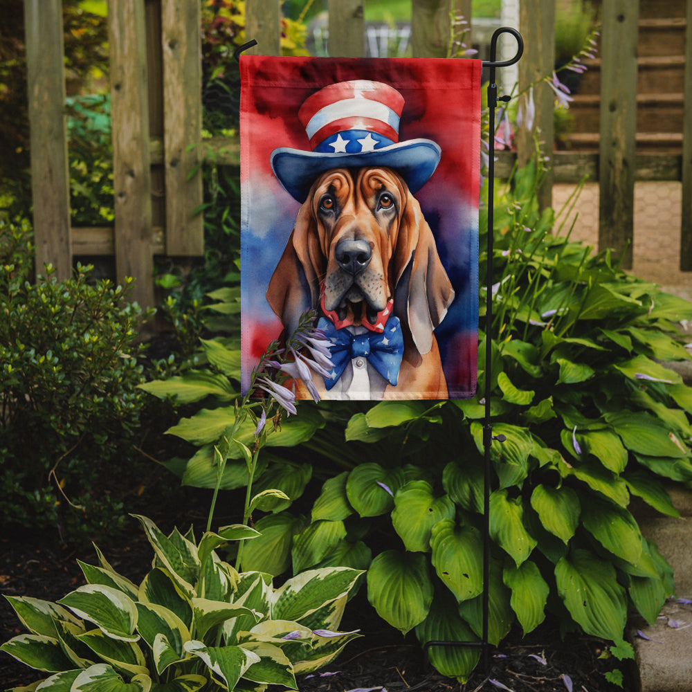 Bloodhound Patriotic American Garden Flag Image 2
