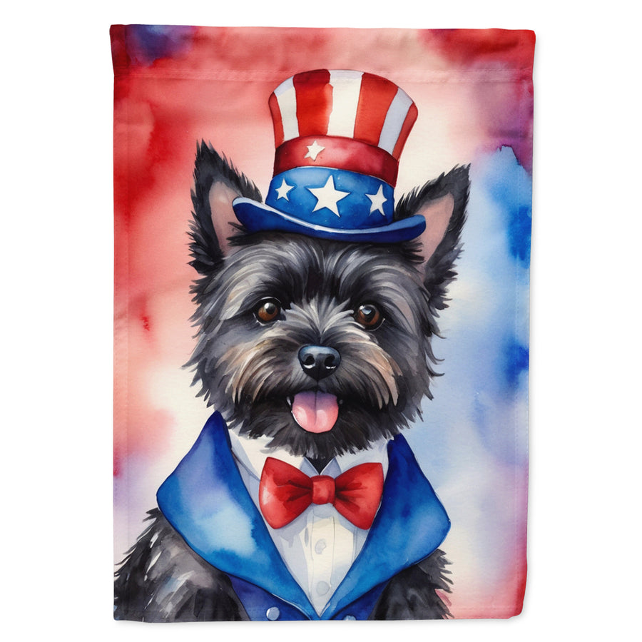 Cairn Terrier Patriotic American Garden Flag Image 1