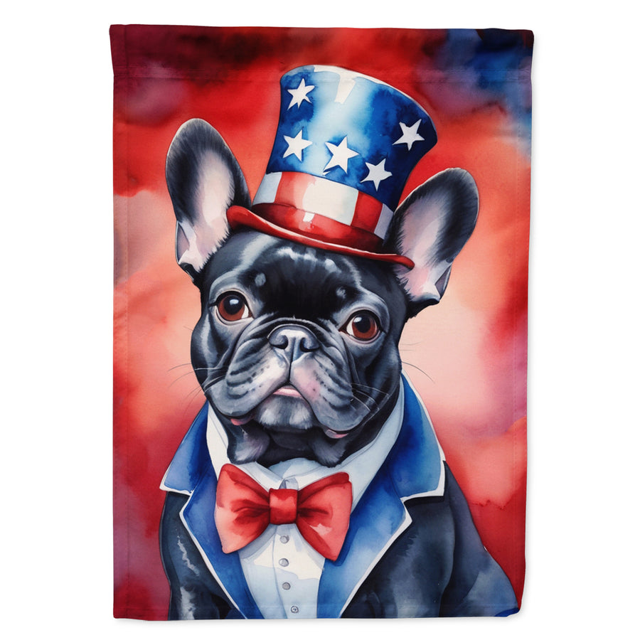 French Bulldog Patriotic American Garden Flag Image 1