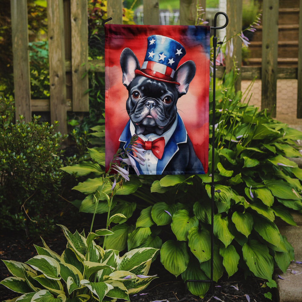 French Bulldog Patriotic American Garden Flag Image 2