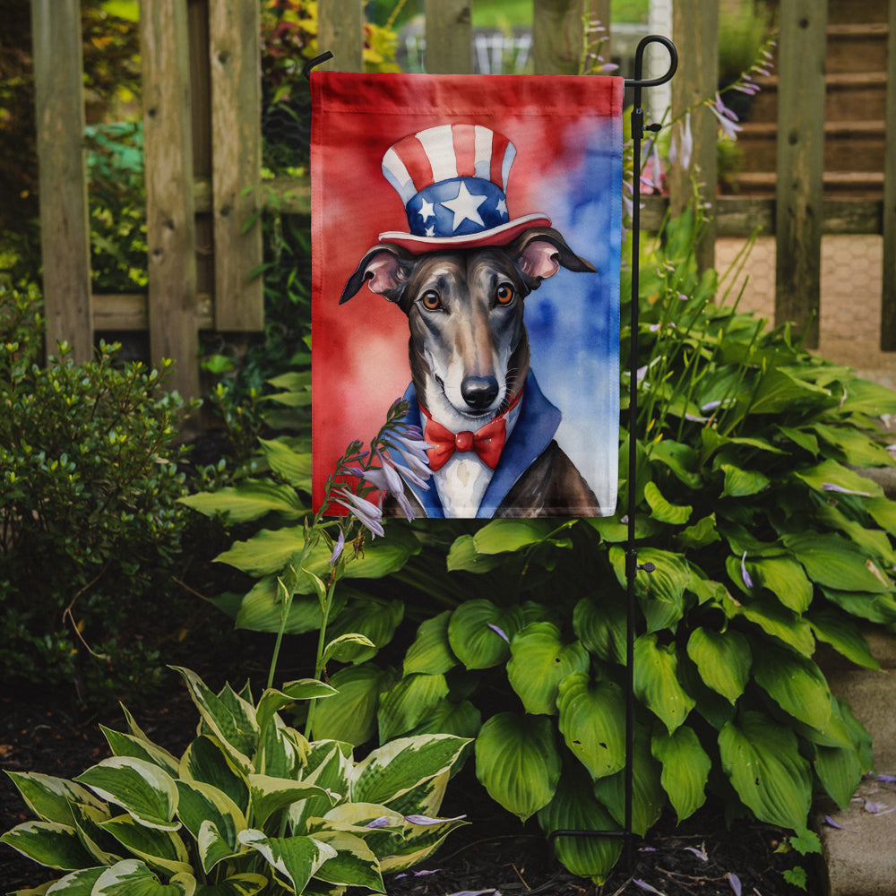 Greyhound Patriotic American Garden Flag Image 2