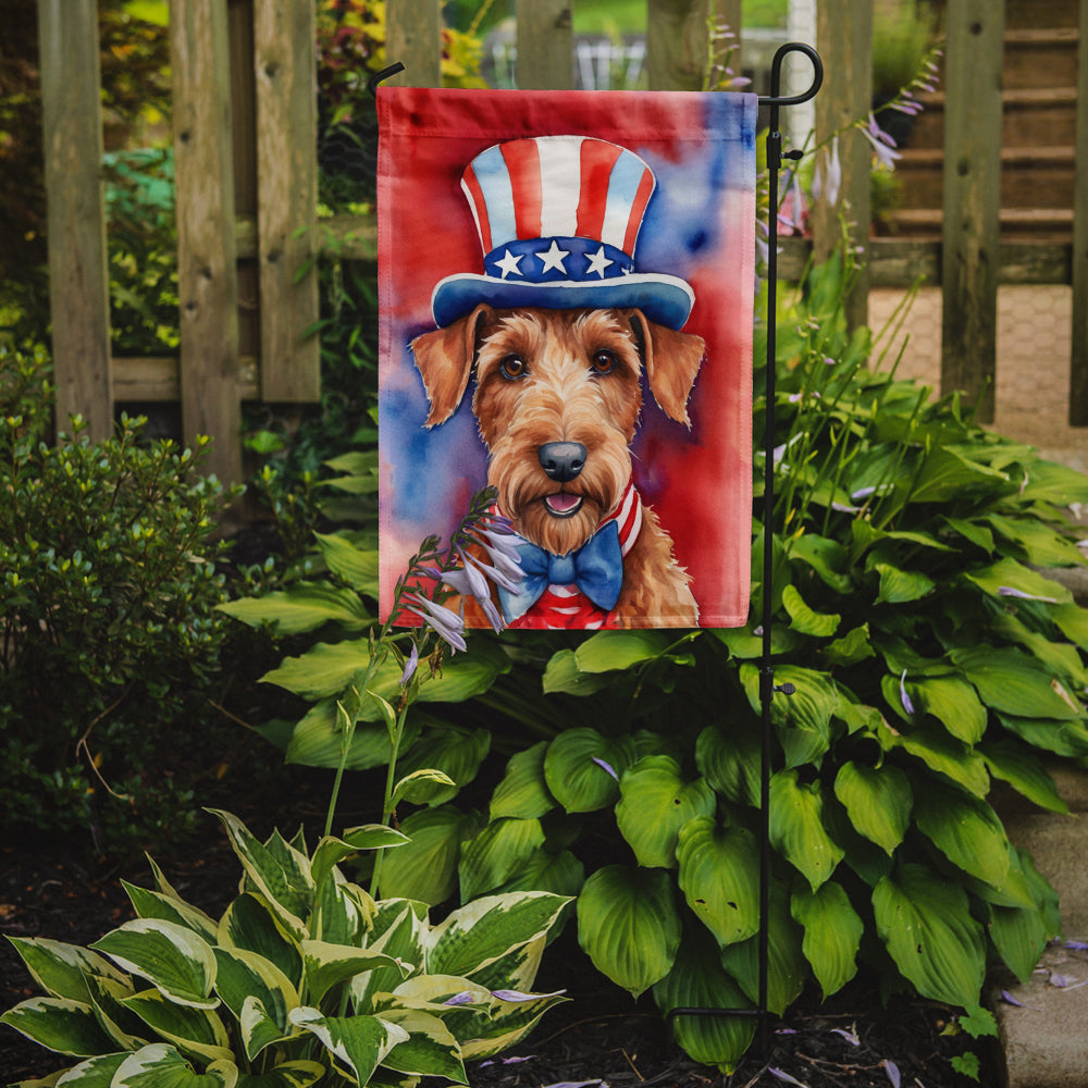Irish Terrier Patriotic American Garden Flag Image 2