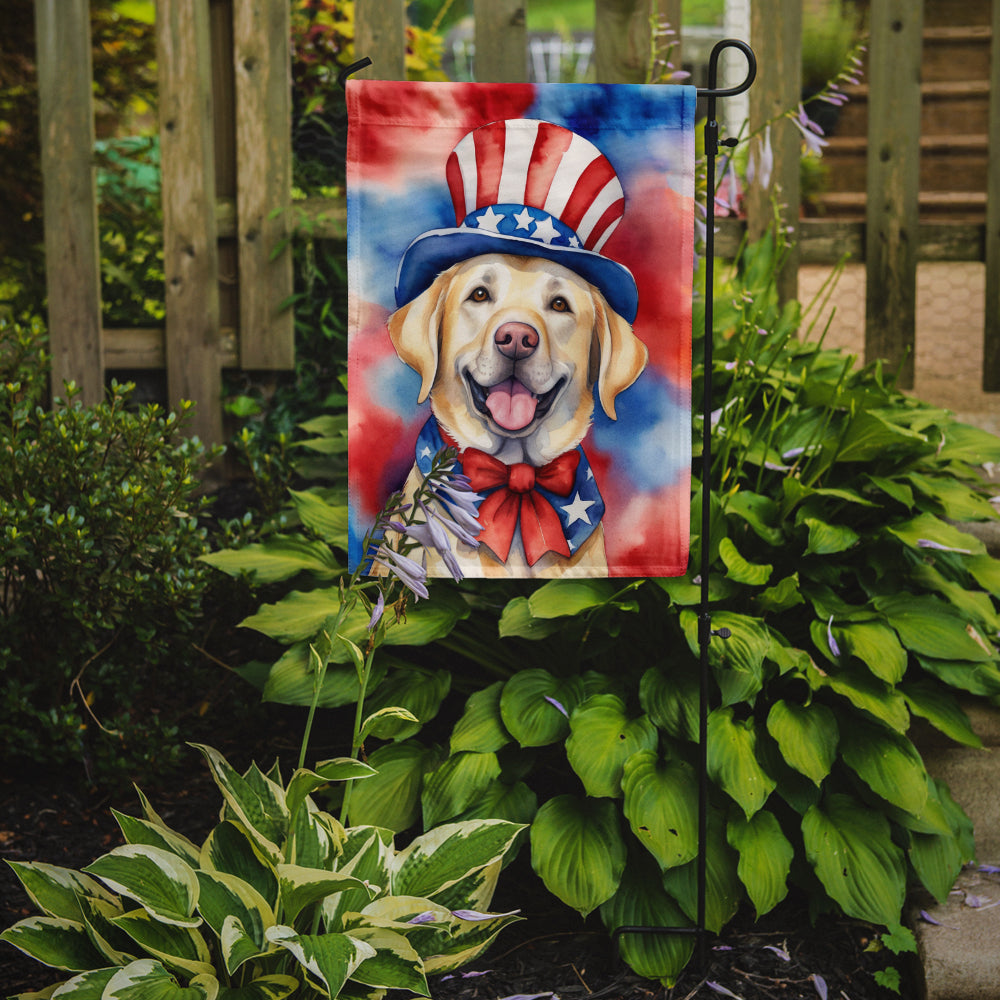 Labrador Retriever Patriotic American Garden Flag Image 2