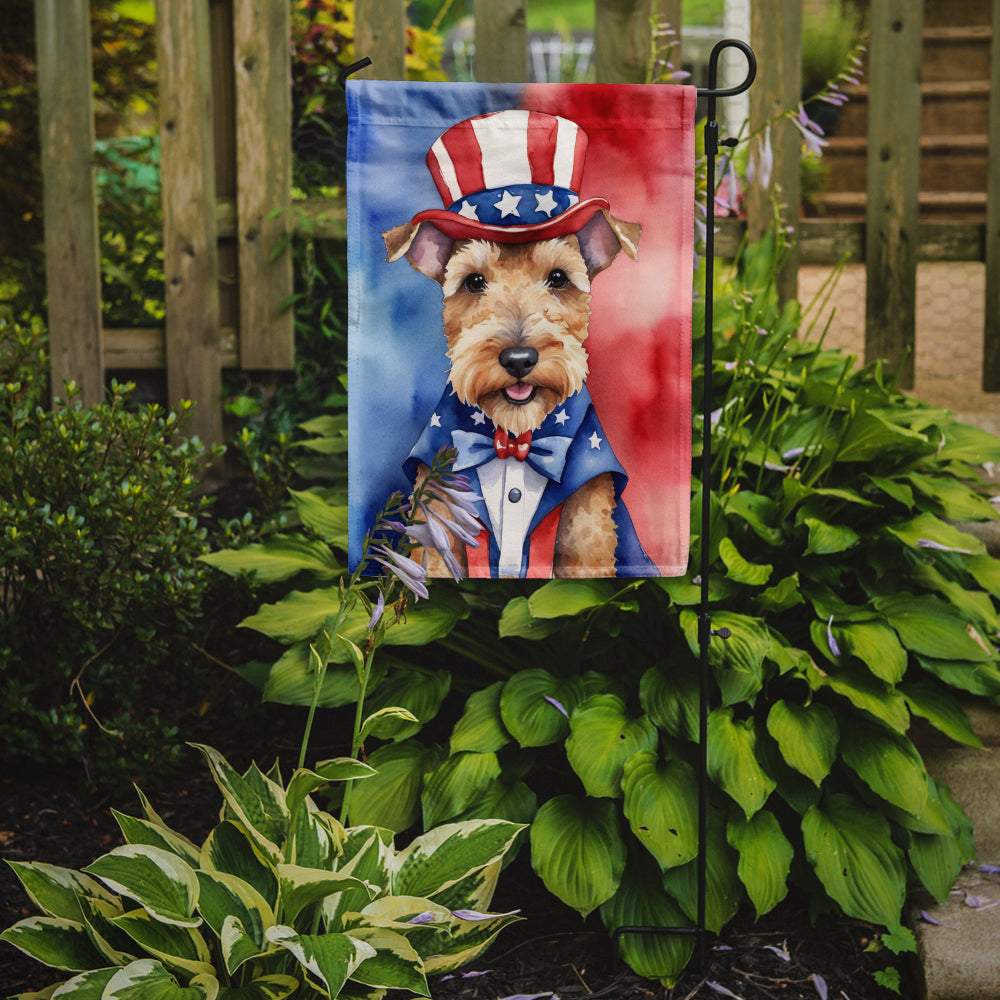 Lakeland Terrier Patriotic American Garden Flag Image 2