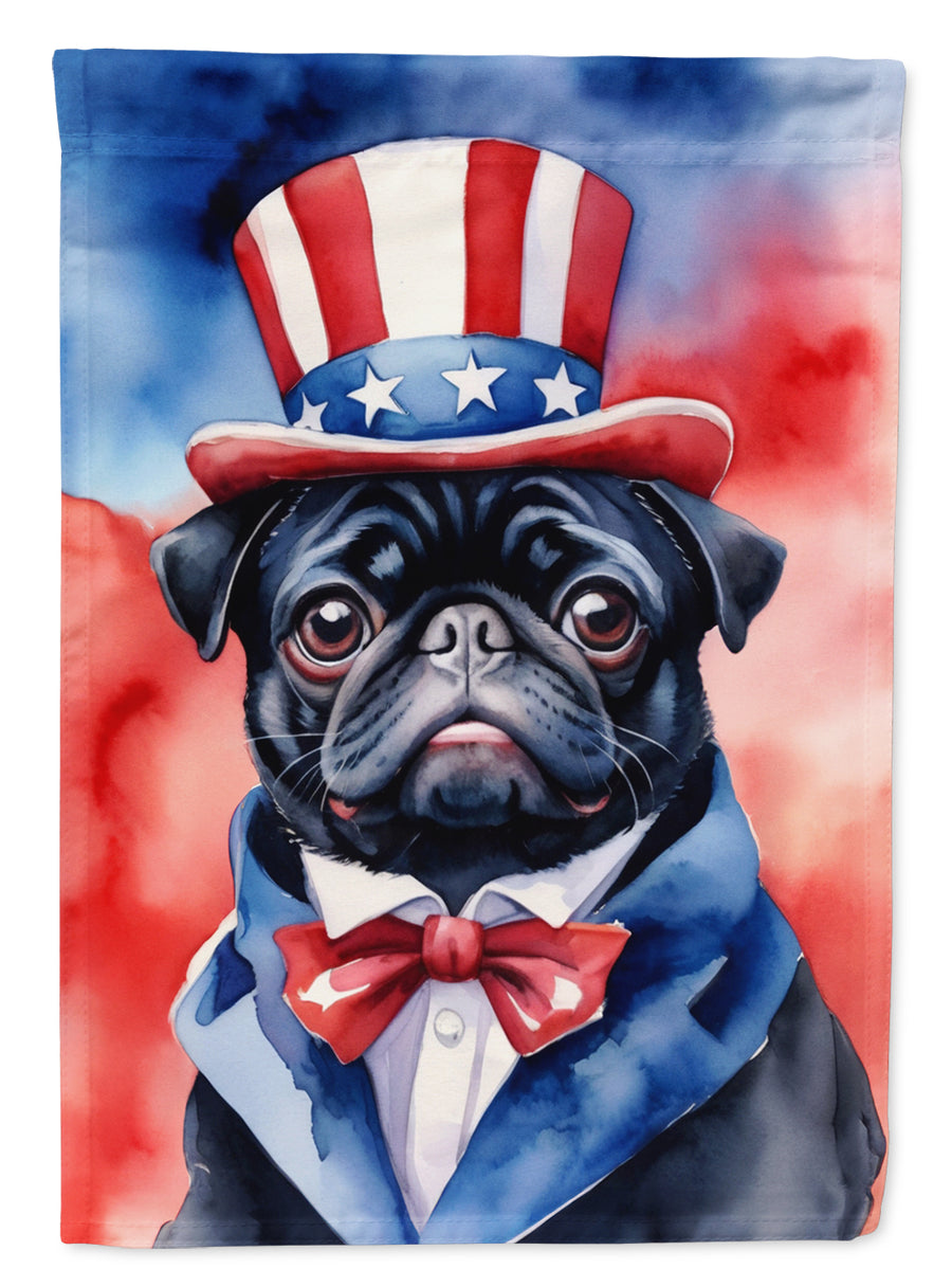 Pug Patriotic American Garden Flag Image 1