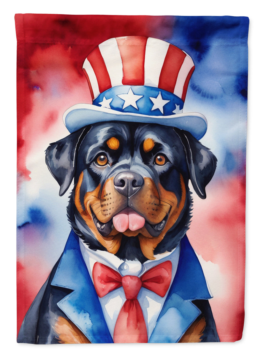 Rottweiler Patriotic American Garden Flag Image 1