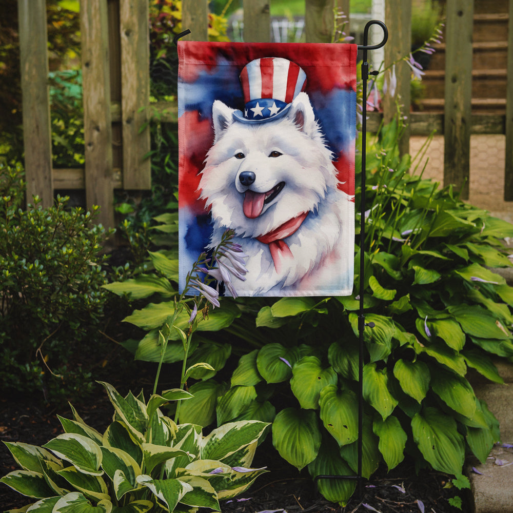 Samoyed Patriotic American Garden Flag Image 2