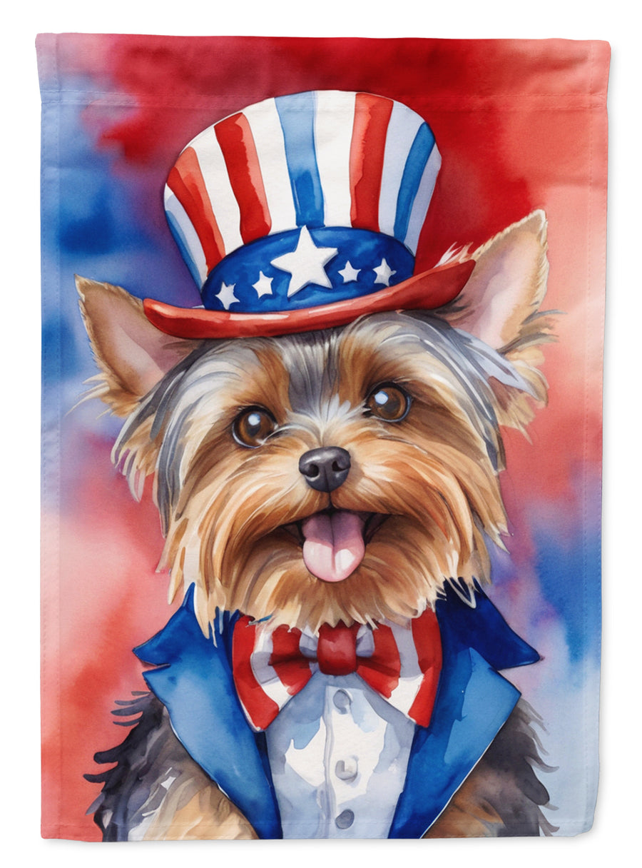Yorkshire Terrier Patriotic American Garden Flag Image 1