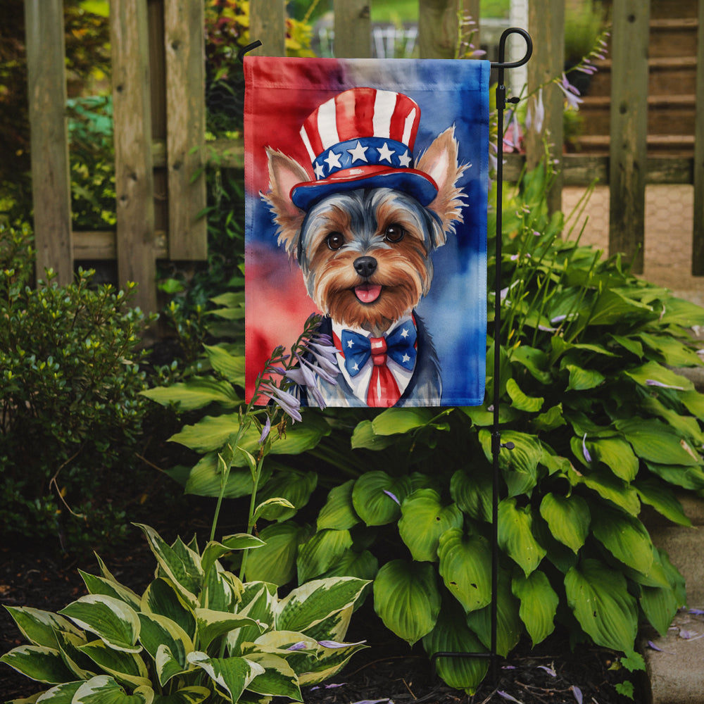 Yorkshire Terrier Patriotic American Garden Flag Image 2
