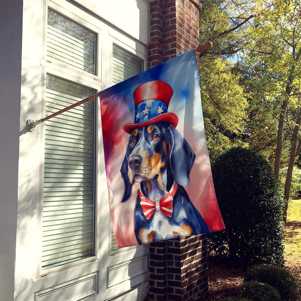 Bluetick Coonhound Patriotic American House Flag Image 2