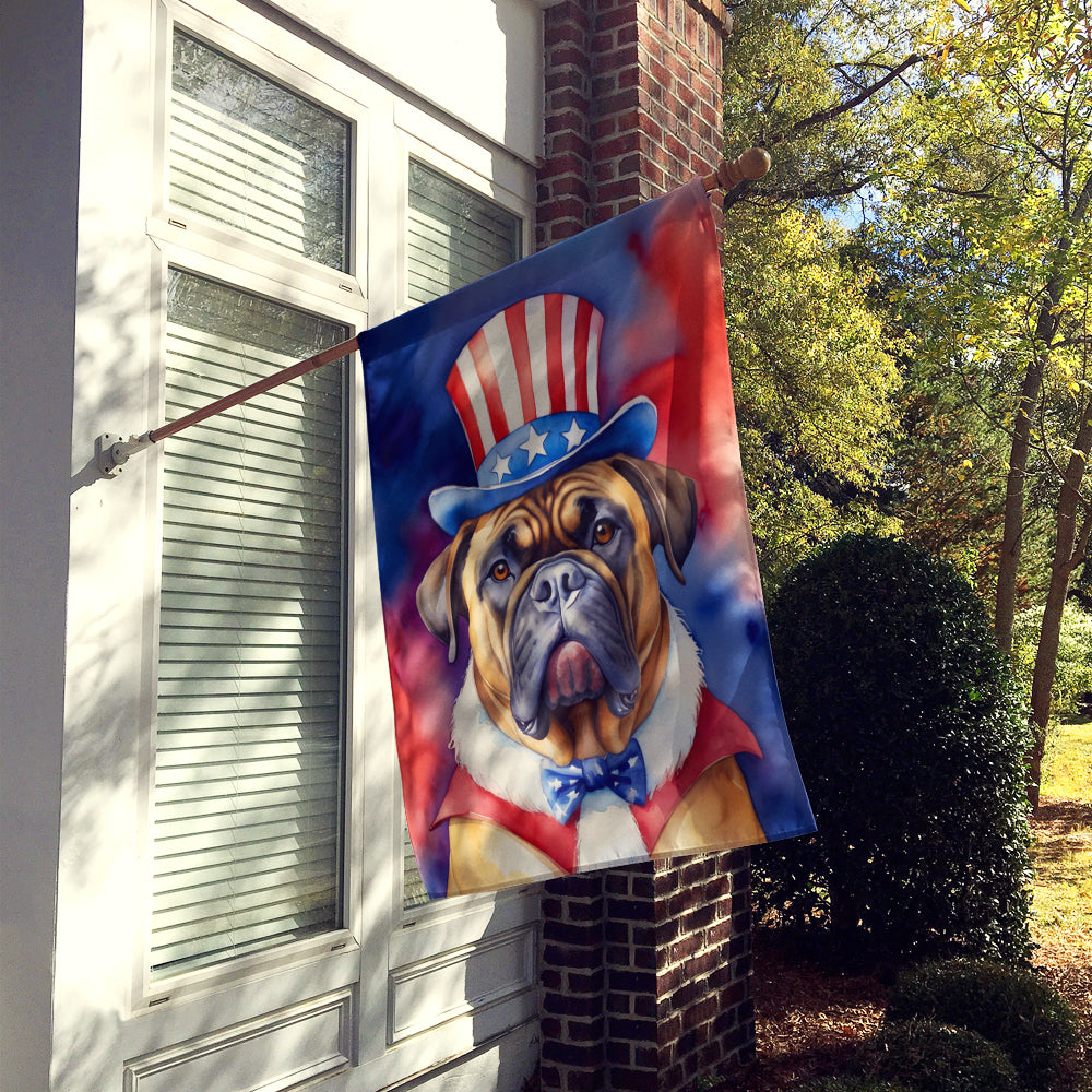 Bullmastiff Patriotic American House Flag Image 2