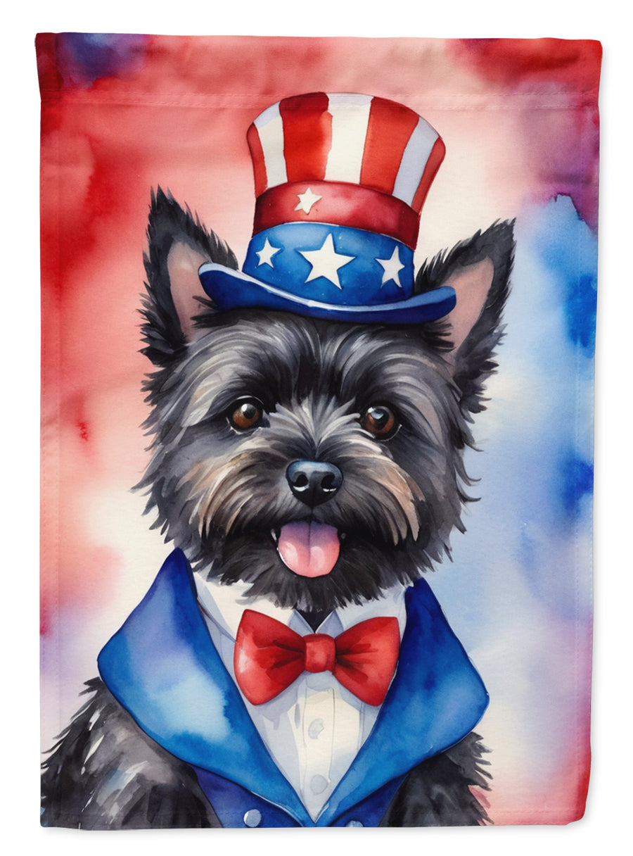 Cairn Terrier Patriotic American House Flag Image 1