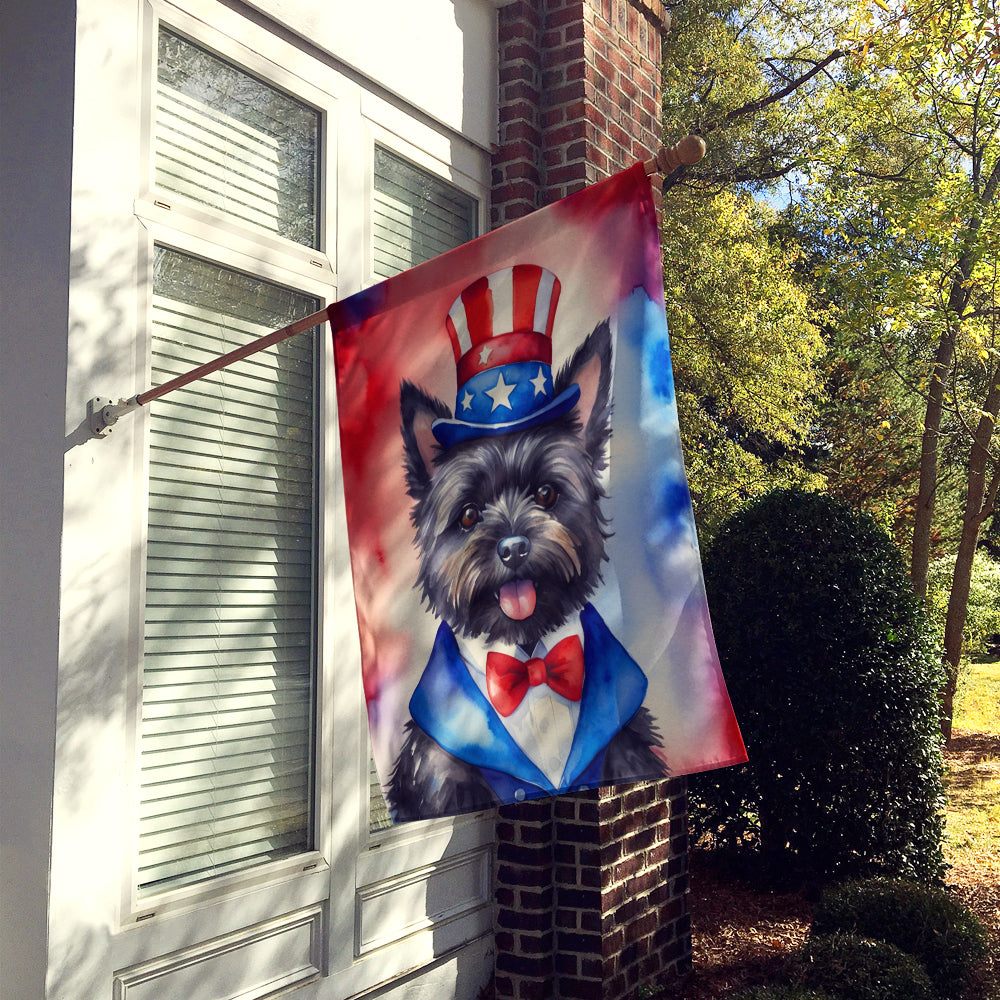 Cairn Terrier Patriotic American House Flag Image 2