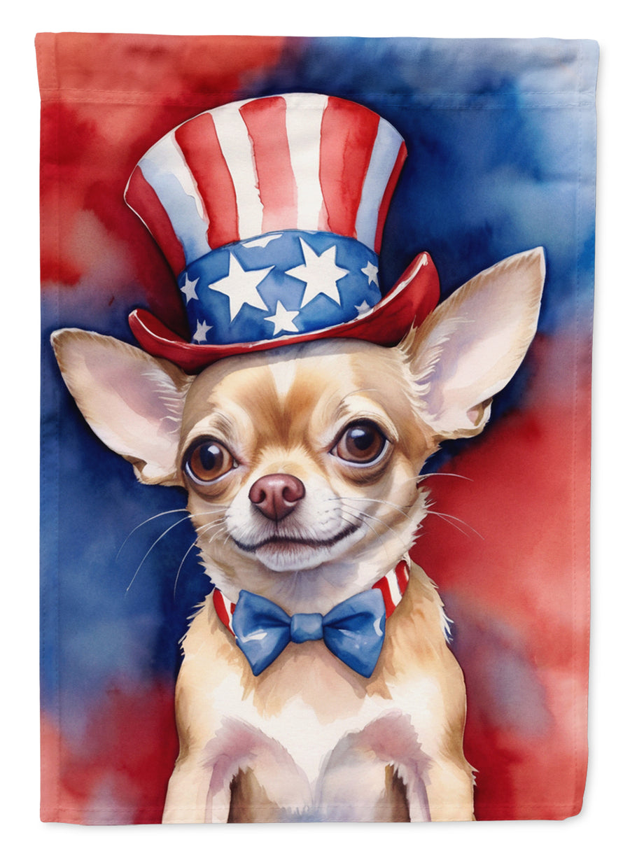 Chihuahua Patriotic American House Flag Image 1